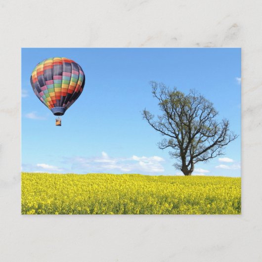 Heißluftballon Postkarte (Vorderseite)