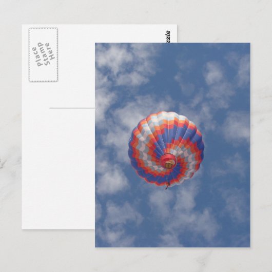 Heißluftballon Postkarte (Vorne/Hinten)
