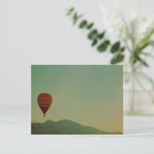 Heißluftballon Postkarte (Stehend Vorderseite)