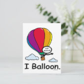 Heißluftballon Postkarte (Stehend Vorderseite)