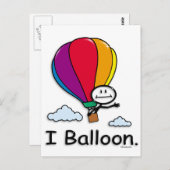 Heißluftballon Postkarte (Vorne/Hinten)