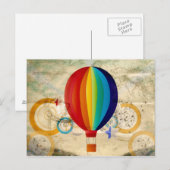 Heißluftballon Postkarte (Vorne/Hinten)