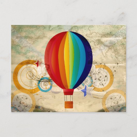Heißluftballon Postkarte (Vorderseite)