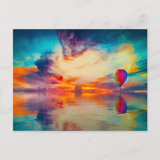 Heißluftballon Postkarte (Vorderseite)