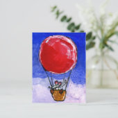 Heißluftballon Postkarte (Stehend Vorderseite)