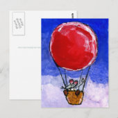 Heißluftballon Postkarte (Vorne/Hinten)