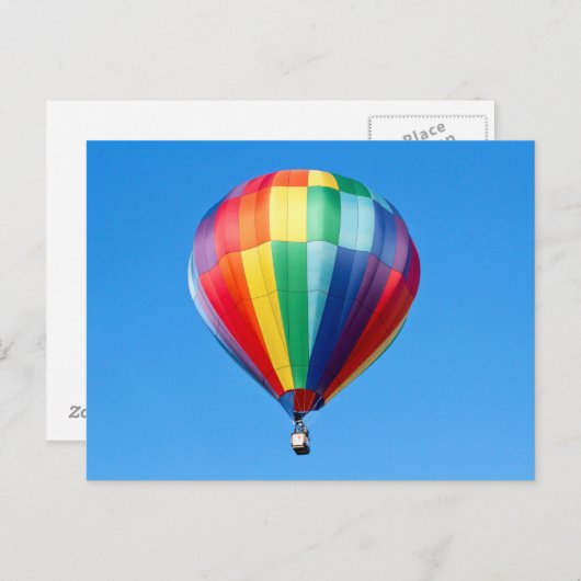 Heißluftballon Postkarte (Vorne/Hinten)