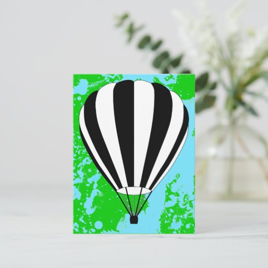 Heißluftballon Postkarte (Stehend Vorderseite)