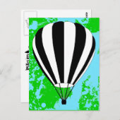 Heißluftballon Postkarte (Vorne/Hinten)