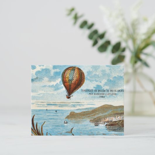 Heißluftballon Postkarte (Stehend Vorderseite)