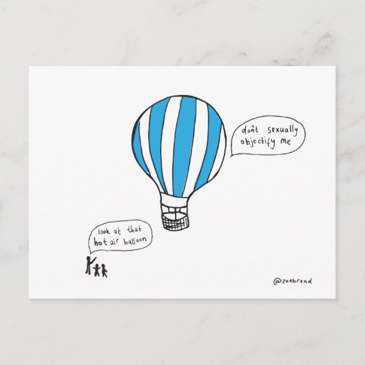 Heißluftballon Postkarte (Vorderseite)