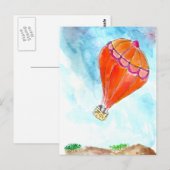 Heißluftballon Postkarte (Vorne/Hinten)