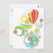 Heißluftballon Postkarte (Vorne/Hinten)