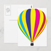 Heißluftballon Postkarte (Vorne/Hinten)