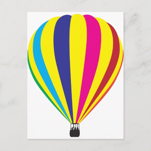 Heißluftballon Postkarte (Vorderseite)