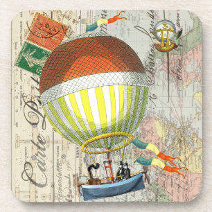 Heißluftballon-Postkarte Getränkeuntersetzer