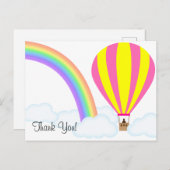 Heißluftballon Postkarte - Weißer Hintergrund (Vorne/Hinten)