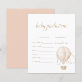 Heißluftballon-Predictionskarte in weichrosa