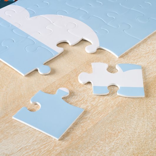 Heißluftballon Puzzle mit Kindername. (Seite)