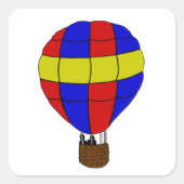 Heißluftballon Quadratischer Aufkleber (Vorderseite)