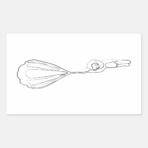 Heißluftballon Rechteckiger Aufkleber