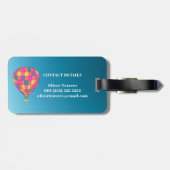 Heißluftballon-Reise Gepäckanhänger (Rückseite horizontal)