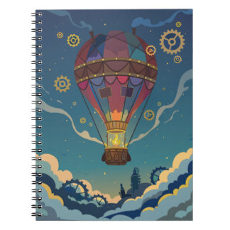 Heißluftballon-Reise-Notizbuch Notizblock