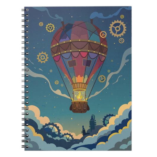 Heißluftballon-Reise-Notizbuch Notizblock (Vorderseite)