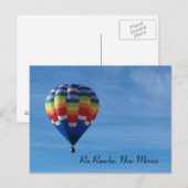 Heißluftballon, Rio Rancho, New Mexico Postkarte (Vorne/Hinten)