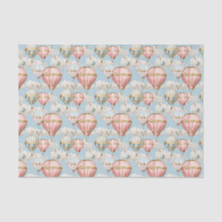 Heißluftballon Romantisches Muster Decoupage Seidenpapier