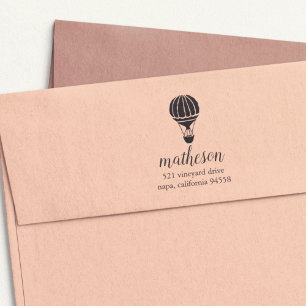Heißluftballon Rücksendeadresse Briefmarke Permastempel