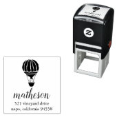 Heißluftballon Rücksendeadresse Briefmarke Permastempel (Beispiel)