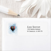 Heißluftballon-Rücksendeadressen-Aufkleber (Insitu)