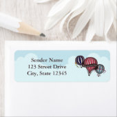 Heißluftballon-Rücksendeadressen-Aufkleber (Insitu)