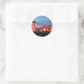 Heißluftballon Runder Aufkleber (Tasche)