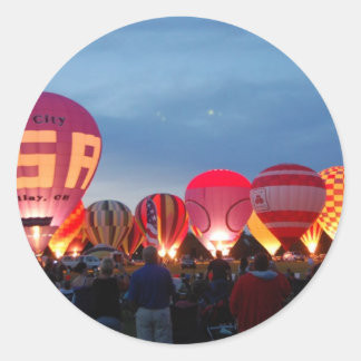 Heißluftballon Runder Aufkleber