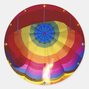 Heißluftballon Runder Aufkleber