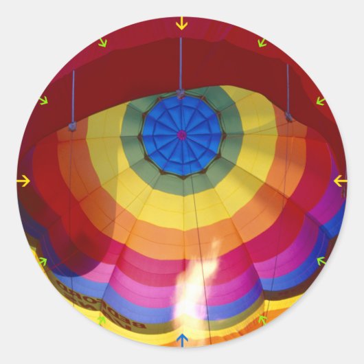 Heißluftballon Runder Aufkleber (Vorderseite)