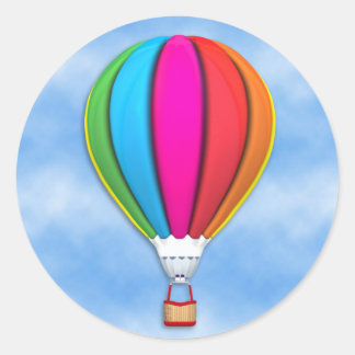 Heißluftballon Runder Aufkleber