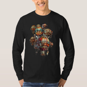Heißluftballon s Steampunk s Wasserfarbene Ballons T-Shirt