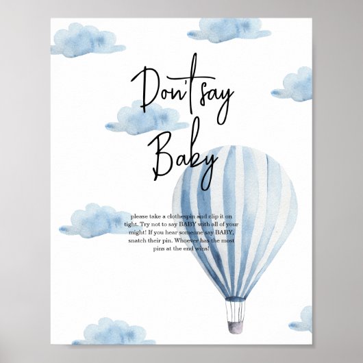 Heißluftballon - Sag nicht, Baby Poster (Vorne)