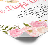 Heißluftballon Spätnachtsdiapers Babydusche Poster (Ecke)