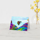 Heißluftballon-Spektakel Karte (Gelbe Blume)