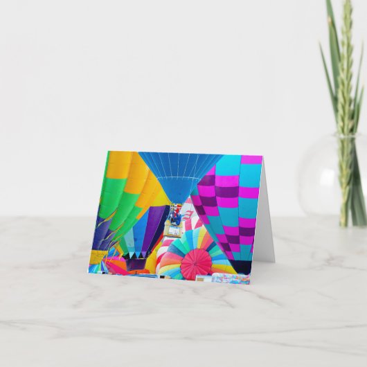 Heißluftballon-Spektakel Karte (Vorderseite)