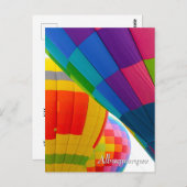 Heißluftballon-Spektakel nah Postkarte (Vorne/Hinten)