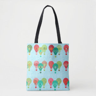 Heißluftballon süßes Vintage-Muster Illustration Tasche