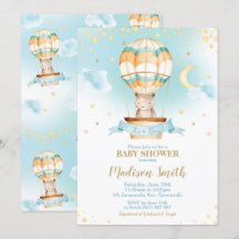 Heißluftballon Teddy Bear Baby Shower Boy