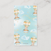 Heißluftballon Teddy Bear Buchauswahl Begleitkarte (Rückseite)