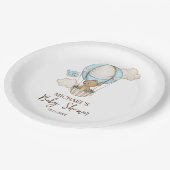 Heißluftballon Teddy Bear Cloud Bird Baby Dusche Pappteller (Schrägansicht)