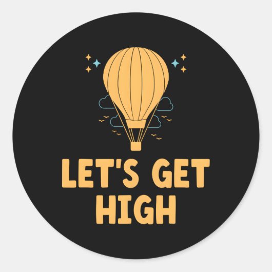 Heißluftballon Thrill Seeker Balloonist Balloonin Runder Aufkleber (Vorderseite)